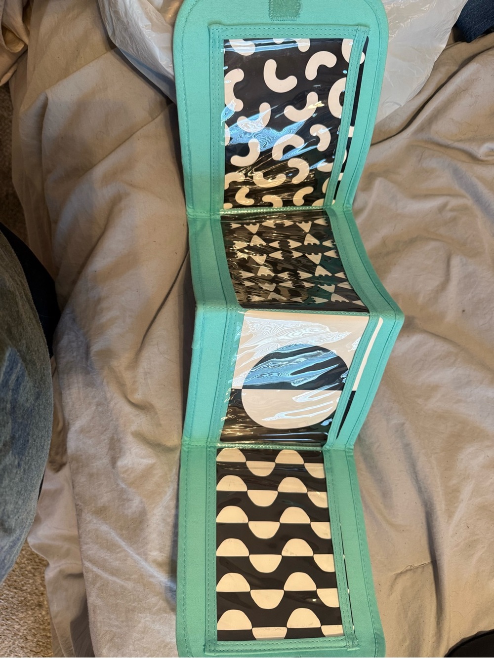 Lovevery Fabric Standing Card Holder Book Montessori Toy w/ cards